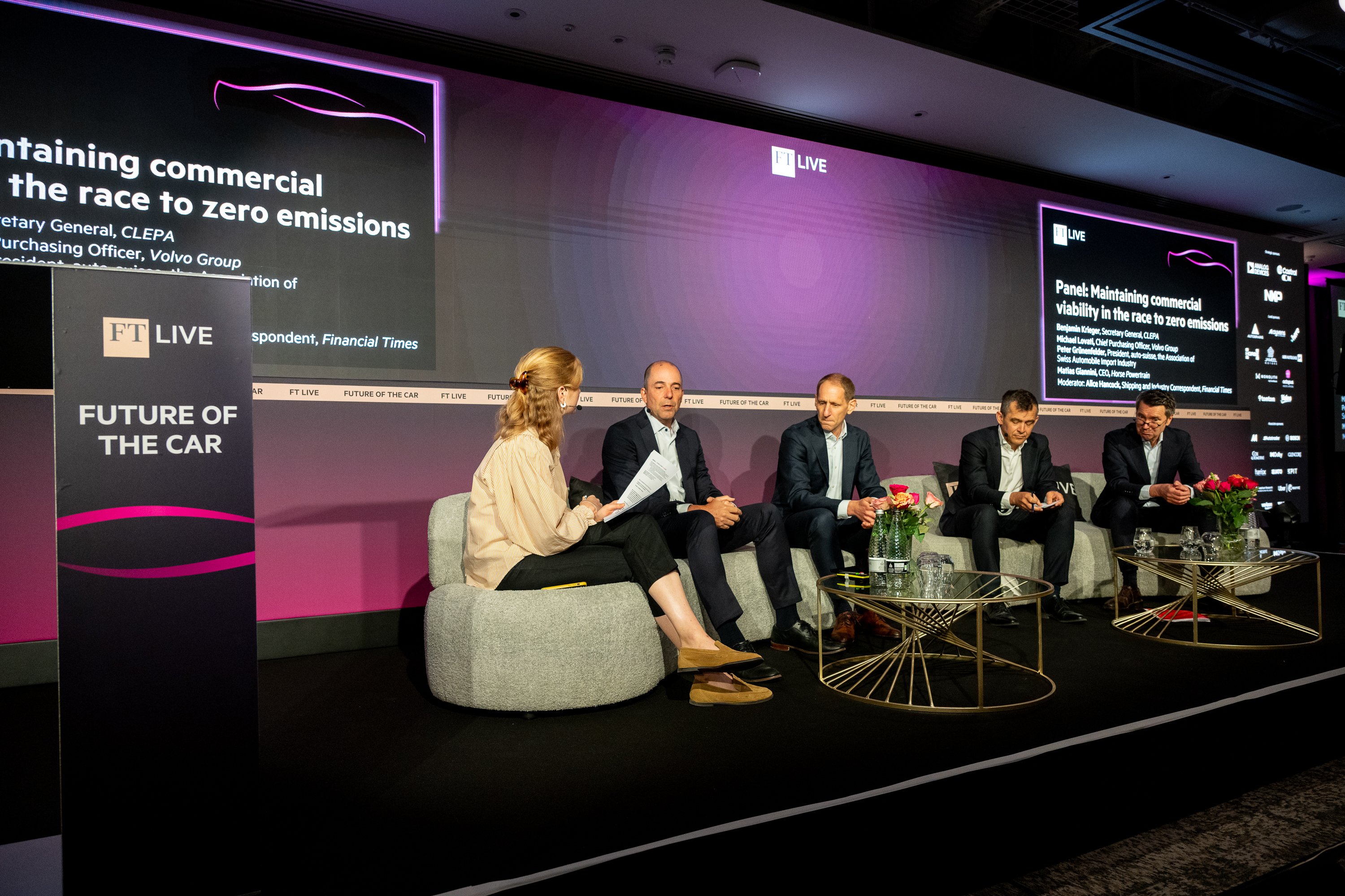 Horse Powertrain CEO Matias Giannini at a panel discussion at FT Future of the Car 2026
