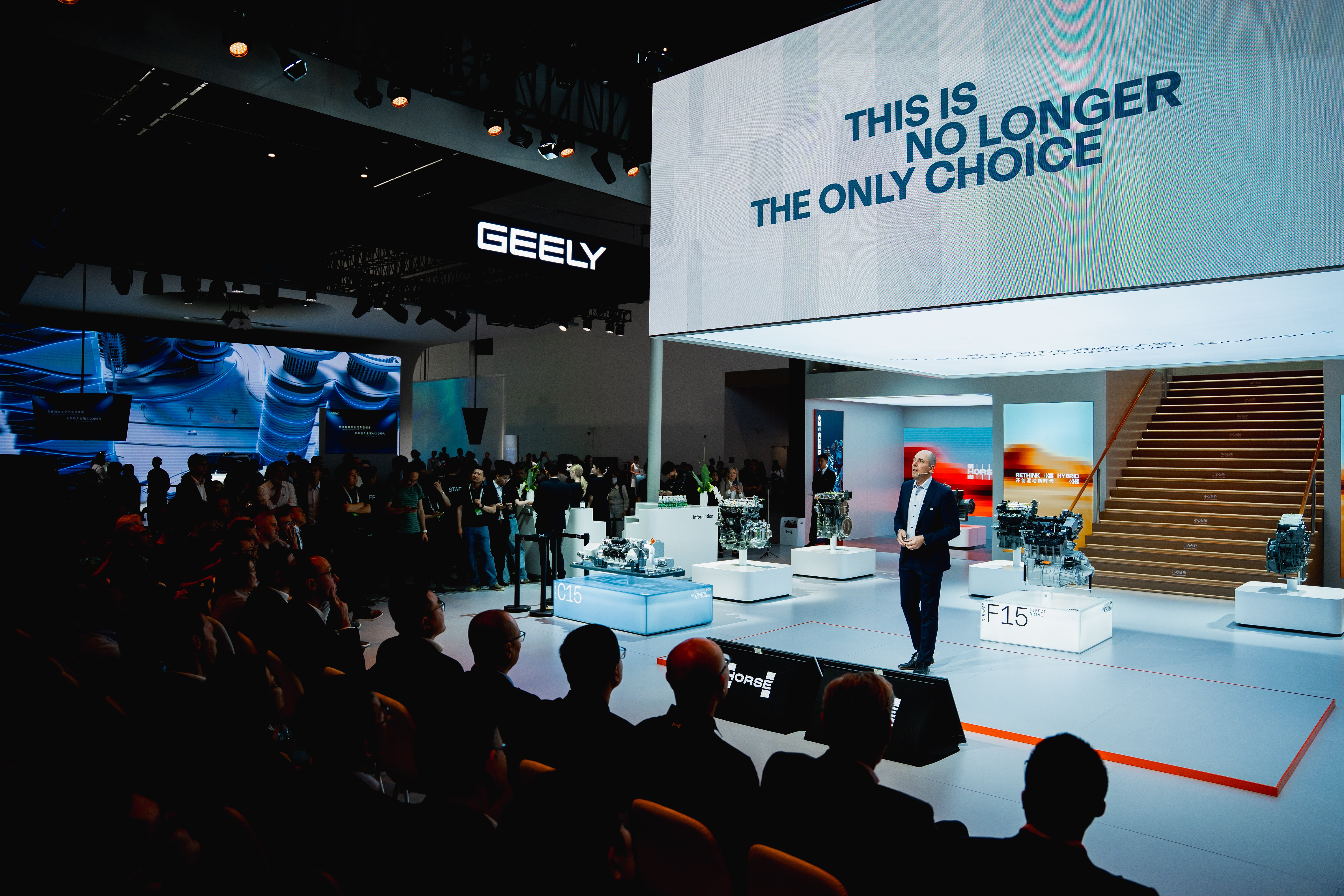 CEO Matias Giannini presenting at Beijing Auto Show 2026