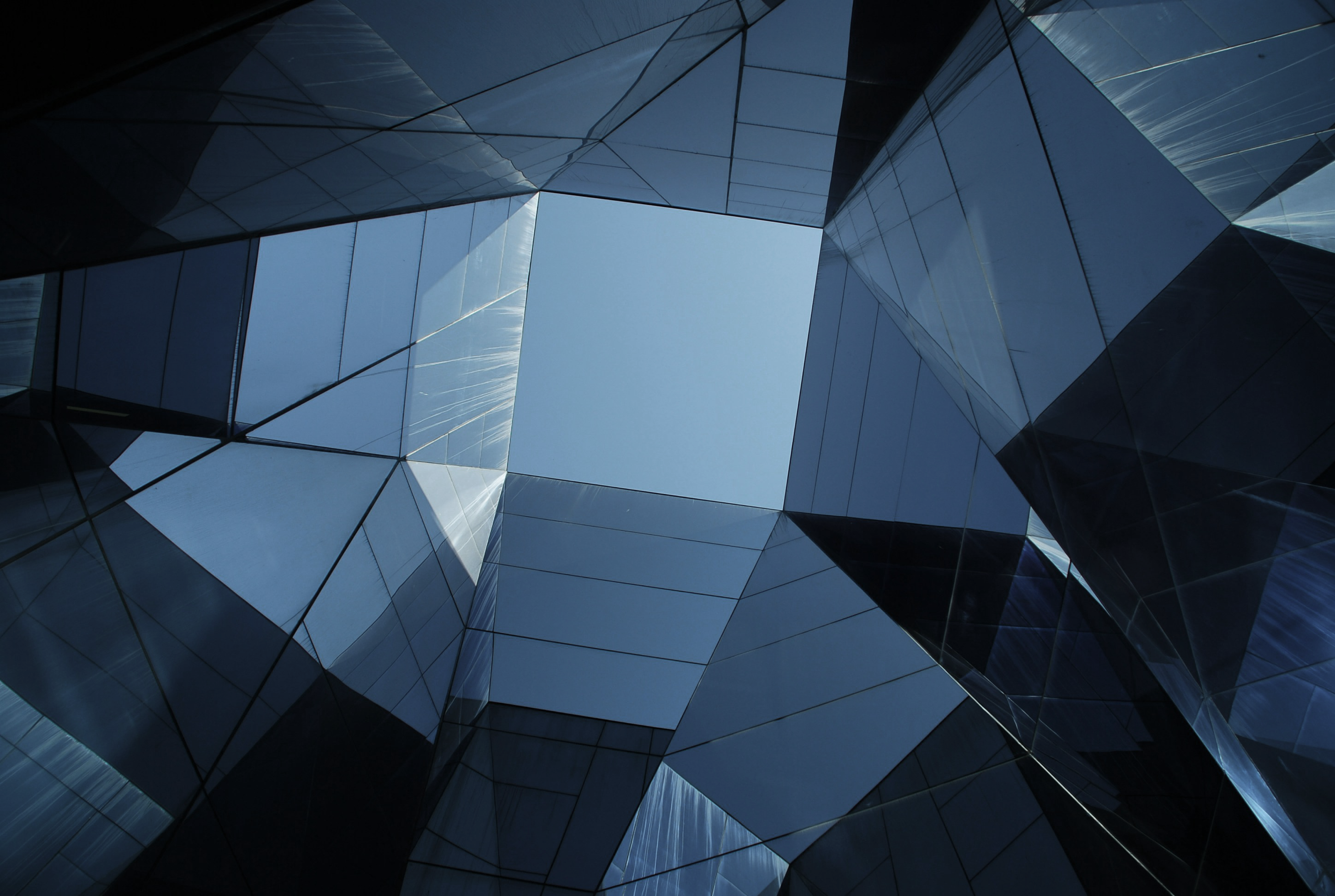 Blue glass architectural image
