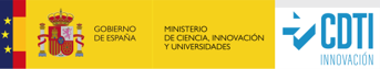 Spanish government Ministerio de Ciencia, Innovacion y Universidades & CDTI Innovacion logo
